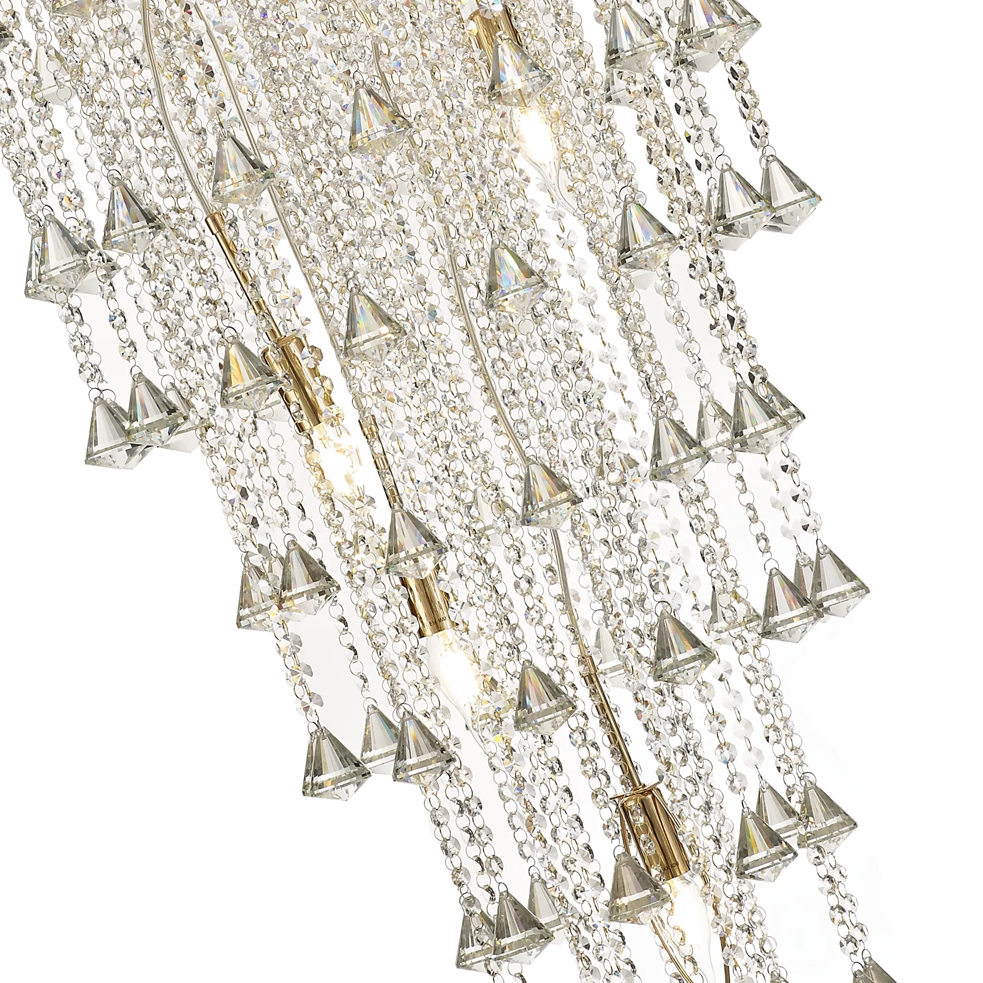 Inina Crystal Chandelier 9 Light (17kg) French Gold IL32775  Diyas Inina French Gold